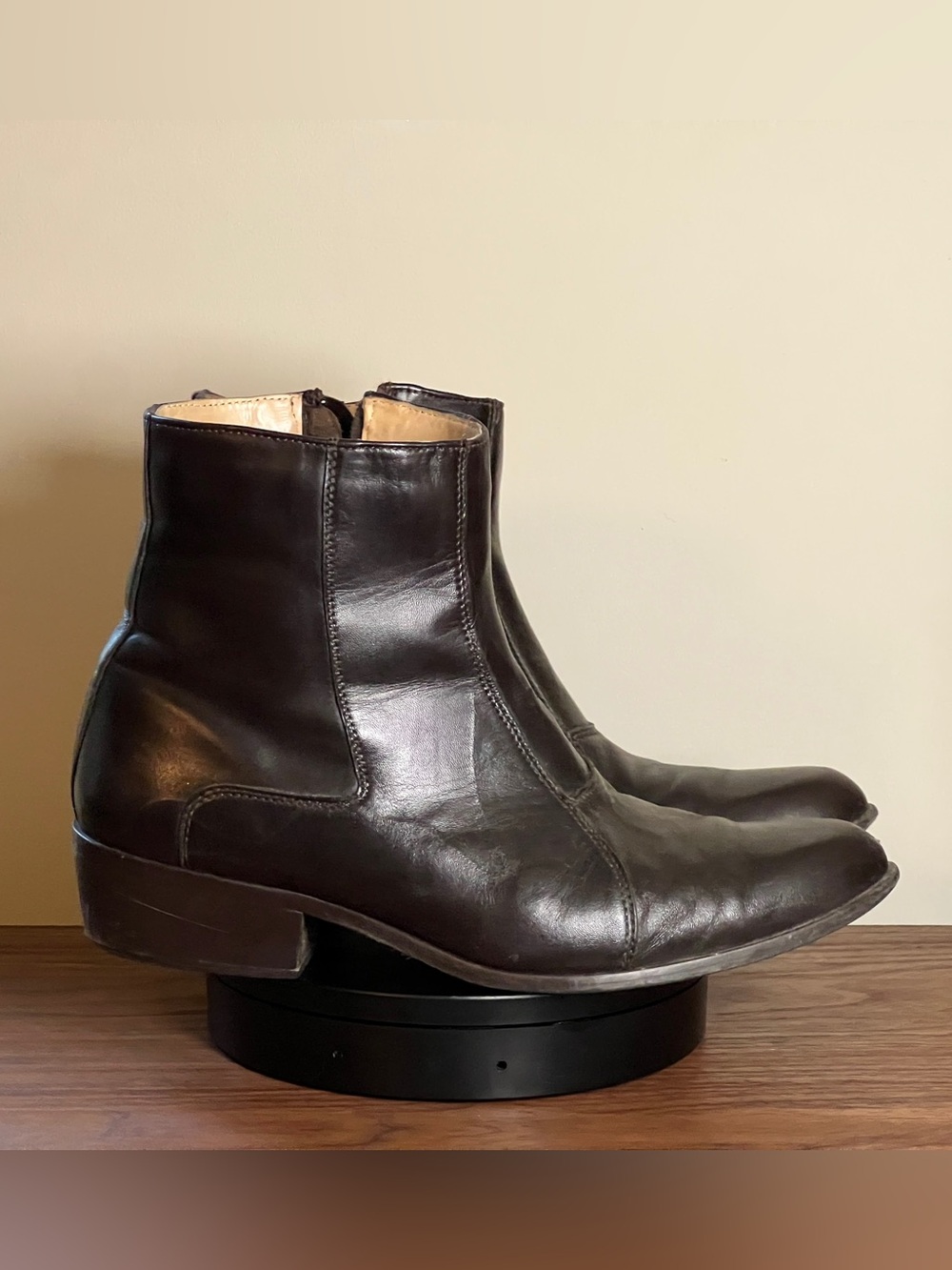 Fortune by Liberty, LS-807, Side-Zip Leather Boots, size US 11
